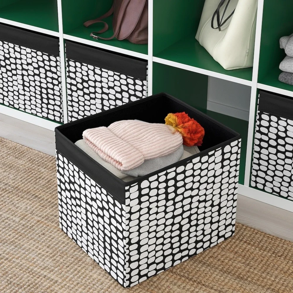IKEA - DRONA Box Black/white 13x15x13